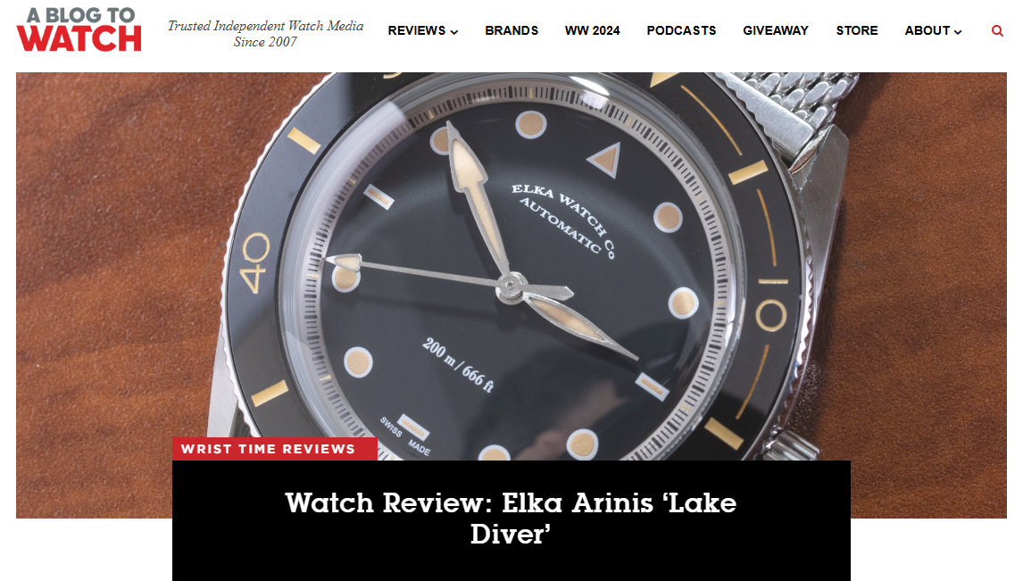 Watch Review: Elka Arinis ‘Lake Diver’ — 2