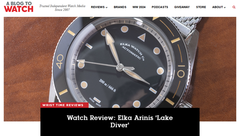 Watch Review: Elka Arinis ‘Lake Diver’ — 1