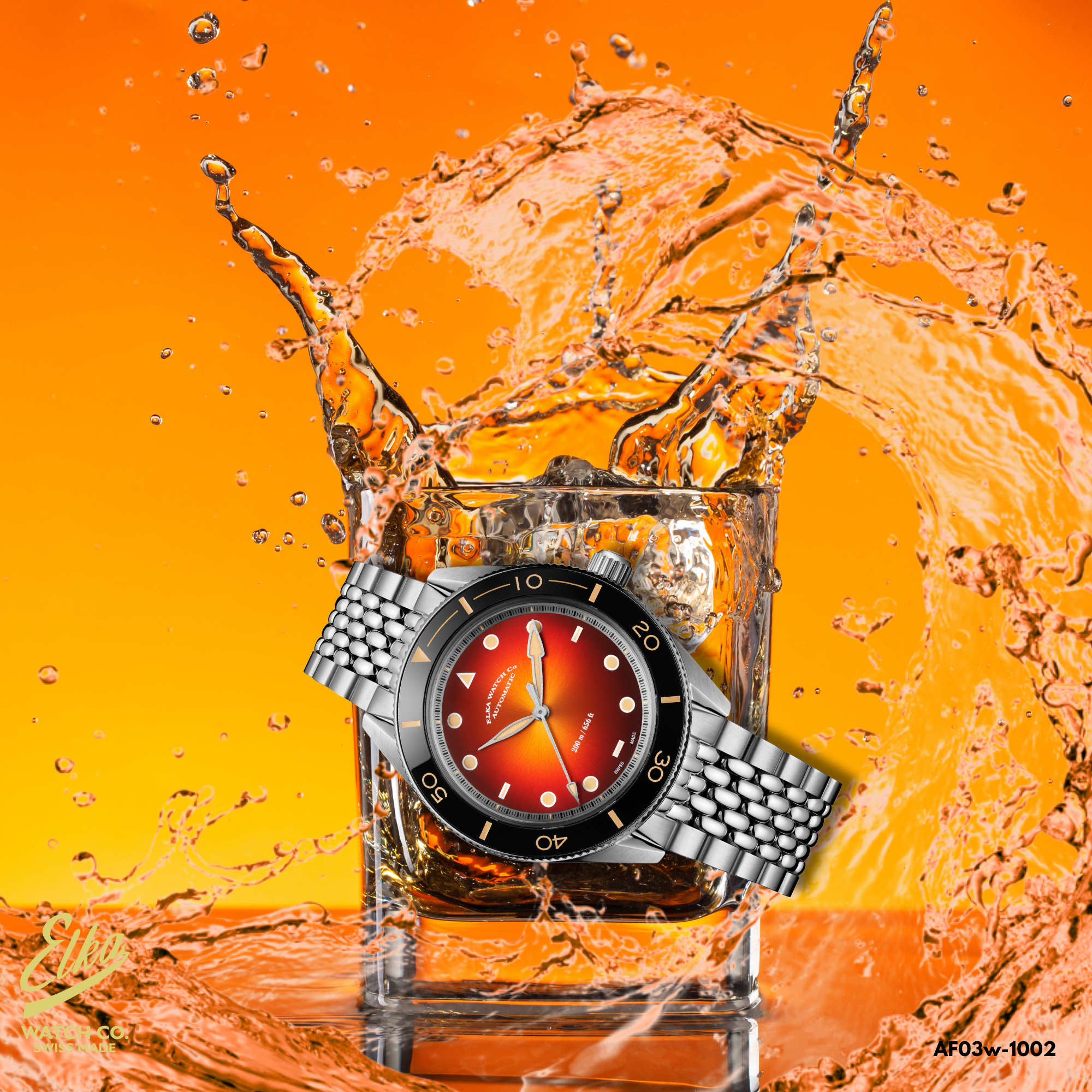 Elka Brings Their Amber Whiskey-Themed Dial To The Arinis Dive Watch — 2